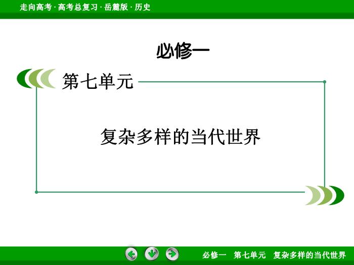 TOP432017年高考歷史岳麓版一輪復習必修1第7單元　復雜多樣的當代世界 第13講 第3課時.ppt文檔免費在線閱讀
